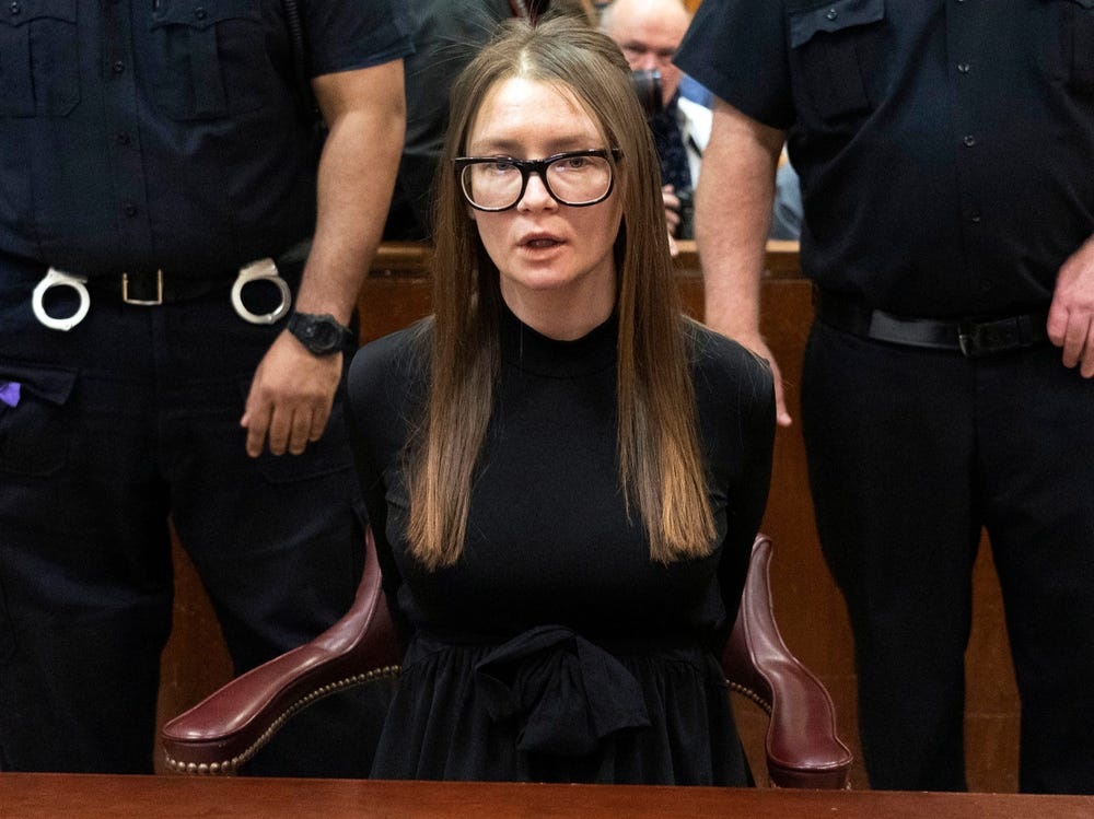 Credit Anna Sorokin arrives for sentencing at New York State Supreme Court, in New York, Thursday, May 9, 2019. Steven Hirsch/New York Post via AP