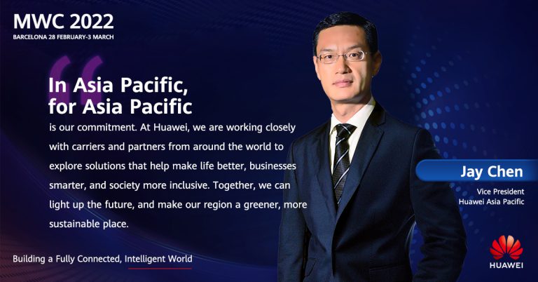 Jay Chan Huawei debuts digital solutions at MWC2022 to empower APAC green development
