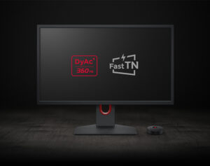 TN 360Hz DyAc ⁺™ เทคโนโลยีใหม่ล่าสุดที่อัดแน่นใน ZOWIE XL2566K มอบประสบการณ์เกม FPS ขั้นสุดสำหรับโปรเพลเยอร์ตัวจริง