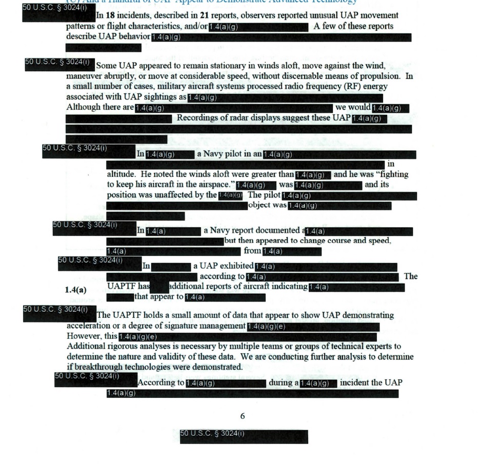 UAP Report 2021 รายงานการไต่สวนเกี่ยวกับวัตถุบินได้ที่หาที่มาไม่ได้