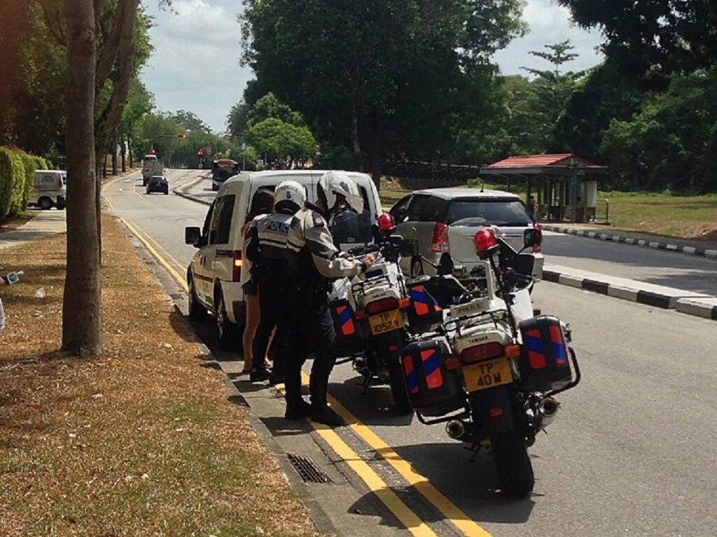 Motorist Traffic Police in Singapore