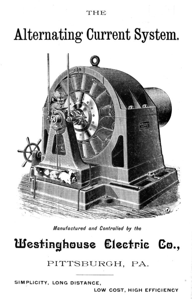 เครื่องปั่นกำเนิดไฟฟ้ากระแสสลับที่ Nikola Tesla ออกแบบเพื่อใช้กับโรงไฟฟ้าน้ำตกไนแองการา